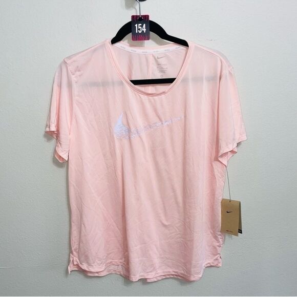 Nike Dri-FIT Swoosh Short-Sleeve Running Top nwt extra large xl pink - Picture 4 of 10